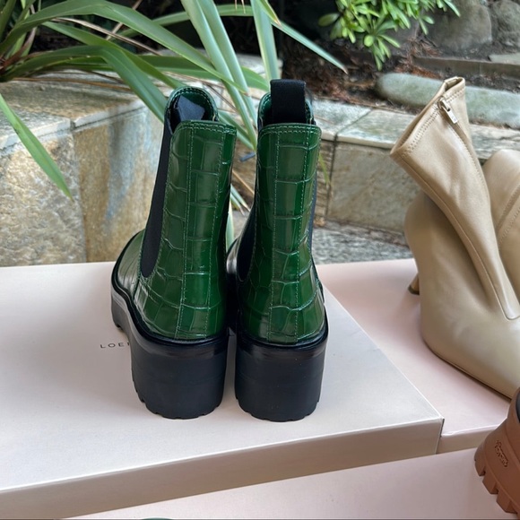 LOEFFLER RANDALL Reggie Chelsea Boot in Bottle Green - Picture 3 of 7